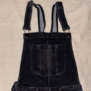 Black Denim Overalls